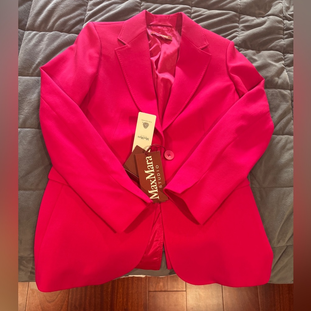MaxMara Pink Blazer Classic Suit Jacket NWT